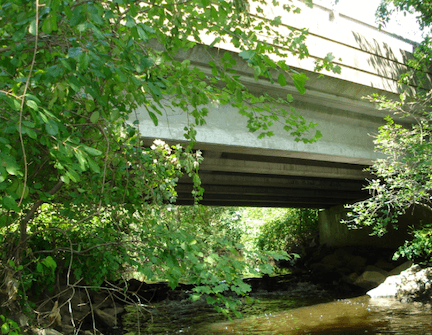 RIDOT will close the jug handle access road to Warwiack Mall on Rte. 2 south before the West Natick Road intersection as repairs are made on Bald Hill Road bridges. Above, a photo from a recent inspection of the bridges.