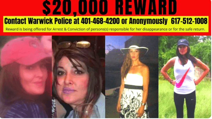 [WPD] Charlotte Lester has been missing since Monday, May 16. A $20,000 reward has been offered for help finding the missing Warwick woman. A Gofundme page is also raising donations to aid the search.