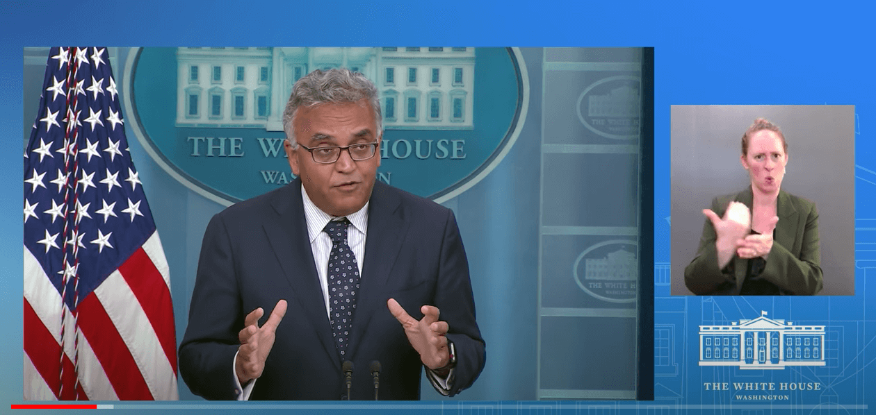 Dr. Ashish Jha, Coordinator of the U.S. COVID-19 response, explained that Biden's maximum vaccine protection dramatically reduces his chances of serious disease from COVID-19.