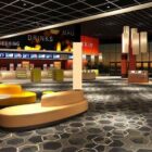 [CREDIT: National Amusements] A view of the recently remodeled lobby at Showcase Cinemas Warwick.