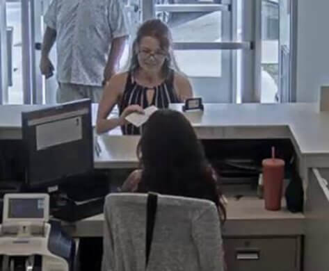 [CREDIT: WPD] Warwick Police are asking the public's help identifying this woman, who withdrew $16,000 from a Citizens Bank account without permission.