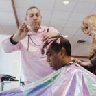 [CREDIT: CNE] Paari Gopalakrishnan, President and COO of Kent Hospital made a promise to dye his hair pink if donors at Kent Hospital’s annual fundraiser Evening of Hope raised at least $20,000.