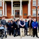 [CREDIT: Kim Wineman] Mayor Frank Picozzi and Rep. Camille Vella-Wilkinson (D-Dist. 21) led Warwick officials in a Veterans Day observance at City Hall Friday, Nov. 11, 2022.