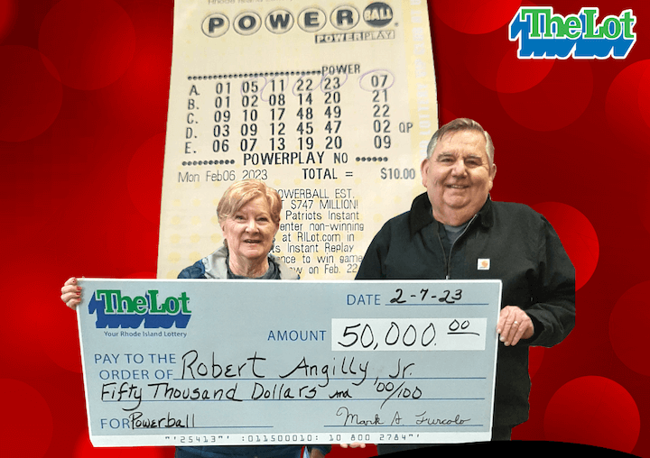 [CREDIT: RI Lottery] Robert Angilly, Jr. of East Greenwich bought a $50K winning ticket at the Quaker Lane Stop & Shop in Warwick.