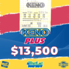 [CREDIT: RI Lottery] A Warwick man won $13,500 on a Keno ticket at Union Avenue Shell, 200 Union Ave., Providence on March 7, 2023.