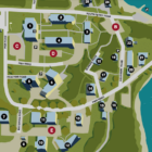 [CREDIT: URI] A map of URI's Narragansett Bay Campus, where Sen. Jack Reed will meet with NSF Director Panchanathan and Rhode Island researchers.