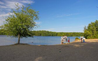 [CREDIT: Coventry Parks & Recreation] Briar Point Beach in Coventry has been closed to swimming due to high bacteria counts.