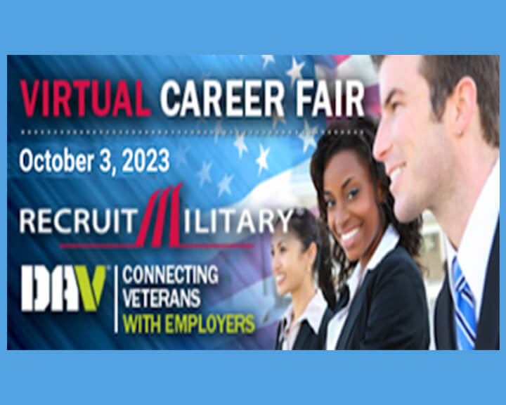{CREDIT: DAV] The Virtual Veterans Career Fair goes live Oct. 3.