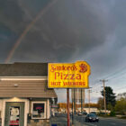 [CREDIT: Rob Borkowski] A rainbow over Santoro's Pizza April 27, nine days after the restaurant reopened under the management of brother-sister team Nicholas and Deanna Labrakis, children of Santoro's founder, the late Ioannis “John” Labrakis.