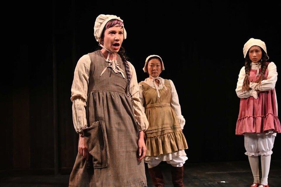 [CREDIT: Mark Turek] The cast of Trinity's "The Good John Proctor," from left: Lori Vega, Deanna Myers, and Rebecca-Anne Whittaker.