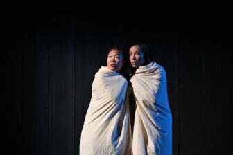 [CREDIT: Mark Turek] An opening scene from Trinity's "The Good John Proctor," from left:Deanna Myers and Rebecca-Anne Whittaker.