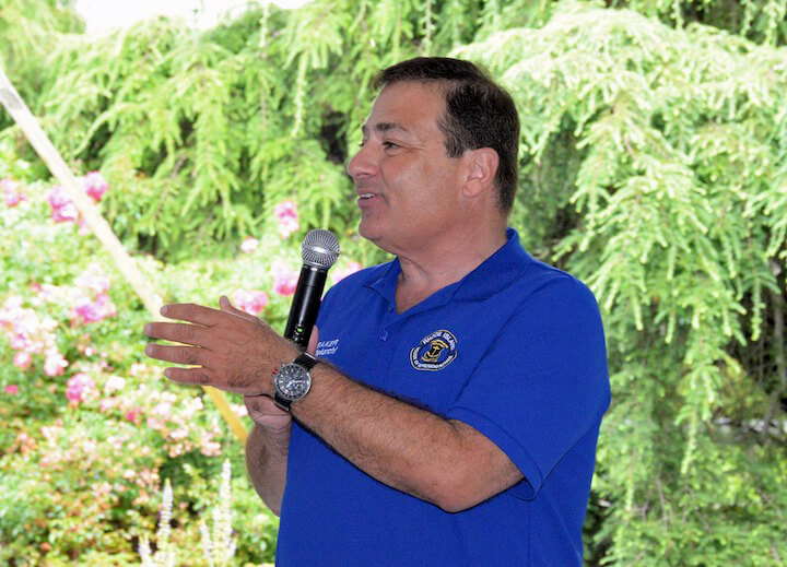 [CREDIT: Speaker Joseph Shekarchi's office] Speaker Joe Shekarchi speaks during the Shekarchi Scramble at Quidnessett Country Club in North Kingstown. Proceeds benefit three Rhode Island non-profit humane organizations in Rhode Island: Friends of the Warwick Animal Shelter in Warwick, Anchor Paws Rescue in Coventry and Vintage Pet Rescue in Foster. On Oct. 10, Shekarchi and FOWAS host a Warwick Animal Shelter Open House with refreshments, to present donations to the animal charities and invite people ot meet adoptable animals.