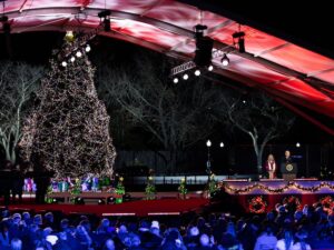 [CREDIT: National Park Service/ Kelsey Graczyk] President Joe Biden and First Lady Jill Biden light the National Christmas Tree Nov. 30, at The White House and President's Park.