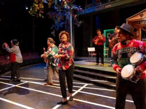 [CREDIT: Marisa Lenardson] The cast of Trinity's 'La Broa’ (Broad Street), deliver vignettes about immigrants hopes and struggles in in Providence and Central Falls.