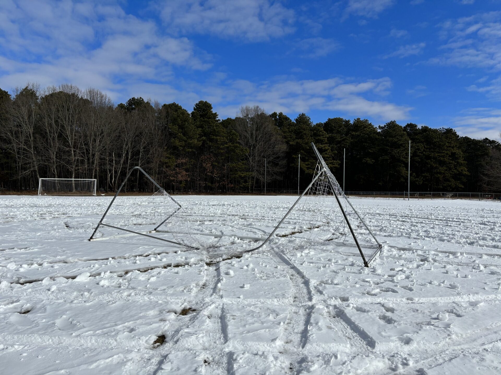 [CREDIT: WPD] Warwick Police are asking the public's help locating a Warwick City Park vandal who drove through several wood fences and destroyed a soccer net with a vehicle Tuesday night.