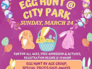 The third annual Warwick City Park Easter Egg Hunt will be held at the park with food trucks open at 11 a.m. and the hunt starting at the softball fields at noon.