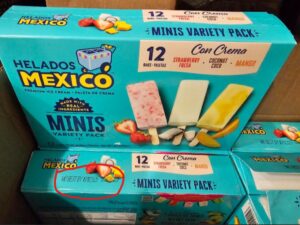 Tropicale Foods is recalling 5,224 units of Helados Mexico Mini Cream Variety Packs with a best-by date of “MO Best By 10/11/2025.” The mango bars in the variety pack may be contaminated with Salmonella.