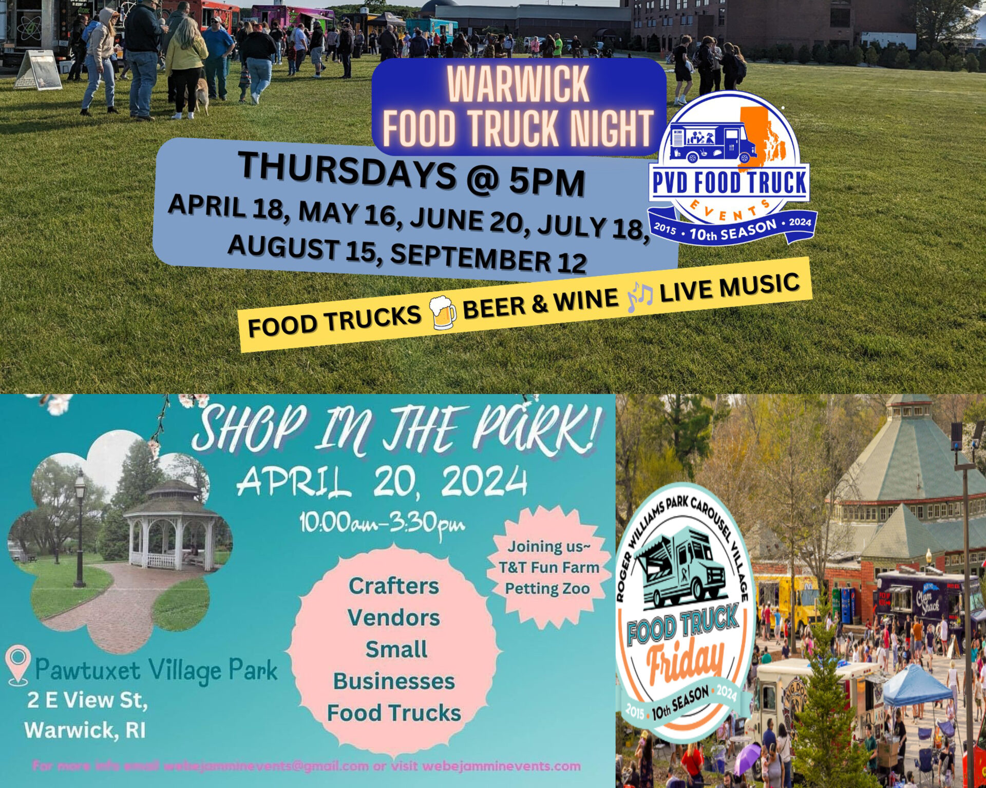 [CREDIT: Warwick Post] Warwick weekend events include the return of food truck events, and a Pawtuxet Village shopping festival.