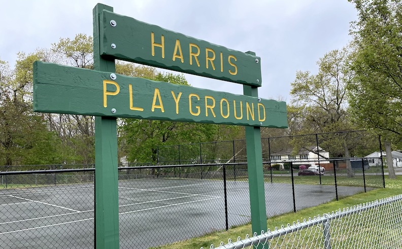 [CREDIT: Rob Borkowski] Harris Playground, where aging equipment was removed in 2018, will soon get its new playground equipment in decades thanks to a DEM grant.