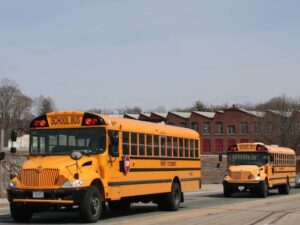 [CREDIT: Rob Borkowski] While Warwick Schools were able to meet all their bus route needs despite challenges with a national bus driver shortage, the ranks of RIDE bus drivers could be filled by non-union DATTCO workers, a move the RI AFL-CIO protests will undermine driver wages and benefits.