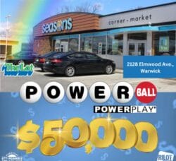 [CREDIT: RI Lottery] The Lottery is looking for the person who bought a $50,000 Powerball ticket in Warwick.