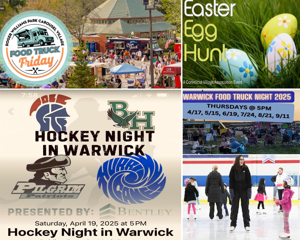 [CREDIT: WP Composite] This week's Warwick Weekend events include food trucks on two nights, an egg hunt,art, improve and skating.