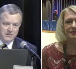 [WP Composite] From left, Acting Superintendent William McCaffrey and retired Superintendent Lynn Dambruch.