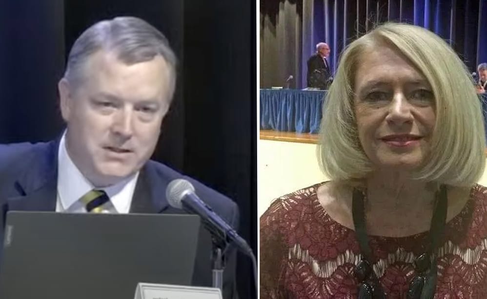 [WP Composite] From left, Acting Superintendent William McCaffrey and retired Superintendent Lynn Dambruch.