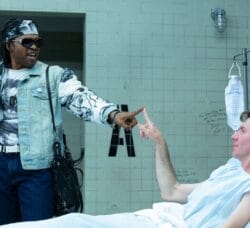 [CREDIT: Cat Laine] From Gamm Theatre's 'Angels in America,' From left: Rodney Witherspoon II (Belize) and Haas Regen (Prior Walter) during a touching moment.