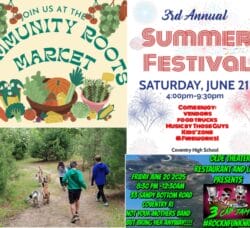 [Credit: WP Composite] This week’s Coventry Community Events in Coventry, RI include the Annual Summer Festival, a farmers market, music, and several goat events.