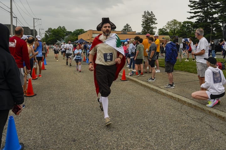 [CREDIT: Laura Paton] Thomas Gervasi of Riverside during his run in the Gaspee Days 5K June 14, 2025.