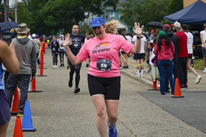 [CREDIT: Laura Paton] Lydia Hofstetter of Warwick during her run in the Gaspee Days 5K June 14, 2025.