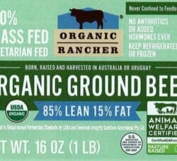 [CREDIT:FDA] RIDOH reports a ground beef recall for Organic Rancher 1 lb. packages distributed to Whole Foods nationally.