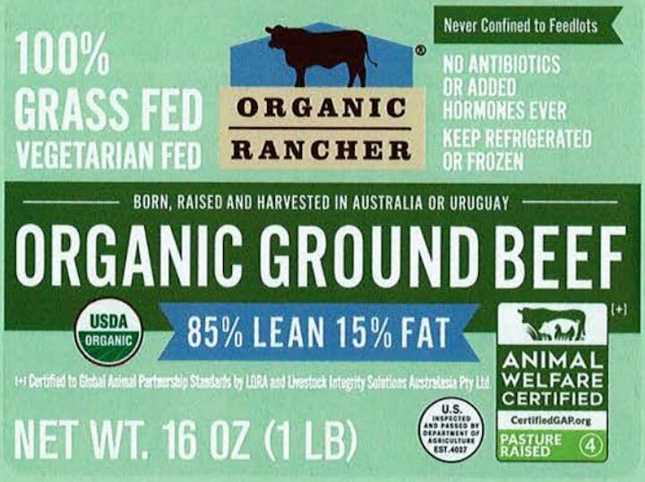 [CREDIT:FDA] RIDOH reports a ground beef recall for Organic Rancher 1 lb. packages distributed to Whole Foods nationally.