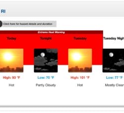 [NWS] The National Weather Service has issued a heat warning for Warwick, Rhode Island, CT and MA until Tuesday night.