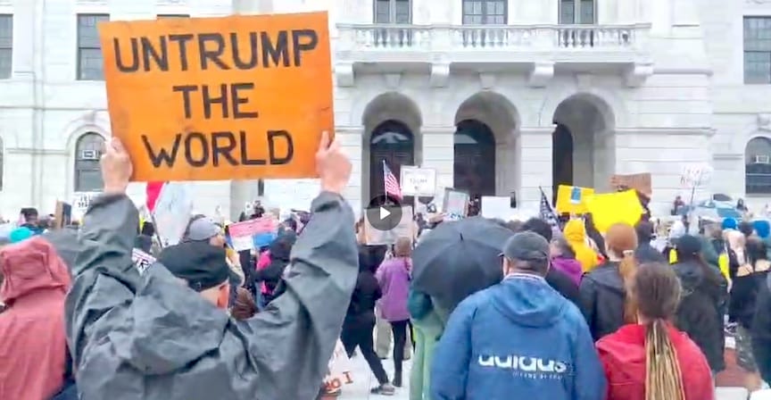 [CREDIT: Jim Taylor] Thousands attended the third 'No Kings' rall June 14 at the State House. Rallies were held in six other locations including Westerly and Middletown.