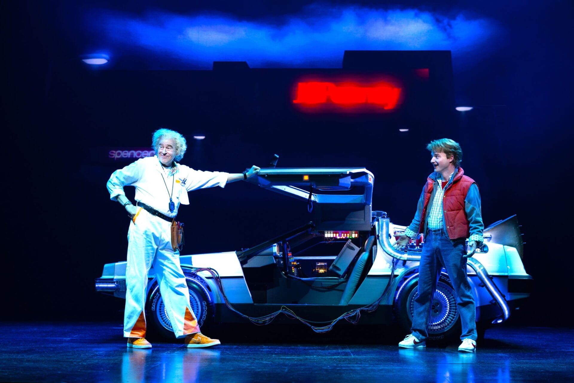 [CREDIT: PPAC] From left, David Josefsberg and Lucas Hallauer as Doc Brown and Marty McFly in PPAC's 'Back to the Future' musical.