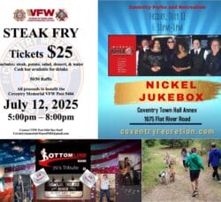 [Credit: WP Composite] This week’s Coventry Community Events in Coventry, RI include several live music opportunities, a steak fry, and several goat events.