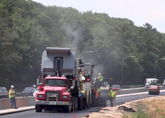 [CREDIT: RIDOT] The Rte. 95N lane-widening project will create require a Rte. 95N Lanes shift at the Rte. 4N merge.