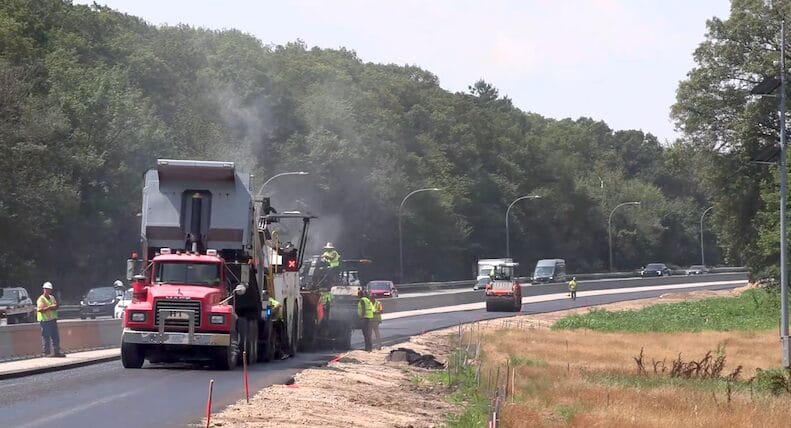 [CREDIT: RIDOT] The Rte. 95N lane-widening project will create require a Rte. 95N Lanes shift at the Rte. 4N merge.