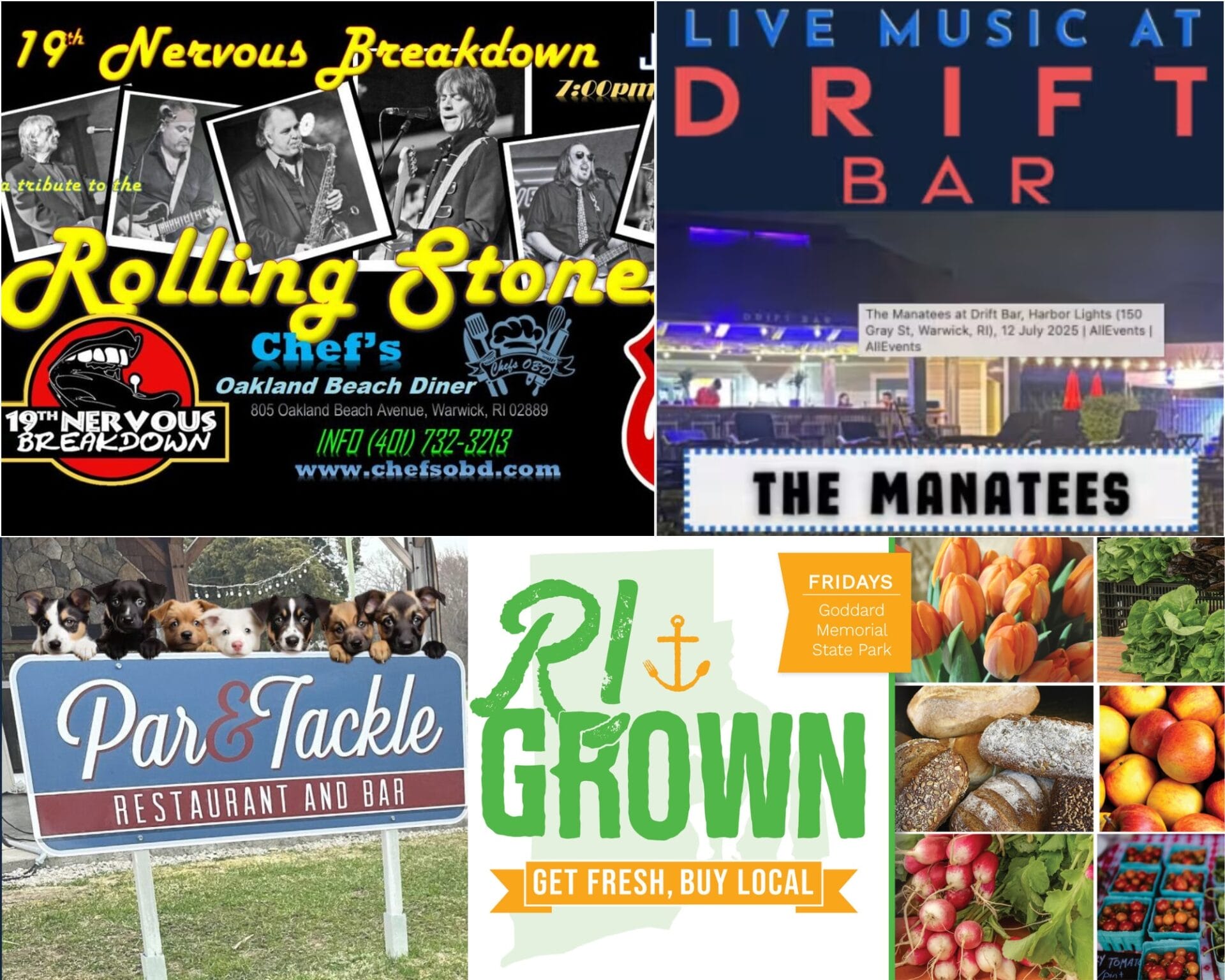 [Credit: WP Composite] This week’s Warwick Weekend Events include several live music opportunities, an event for puppies, and several farmers marekts.