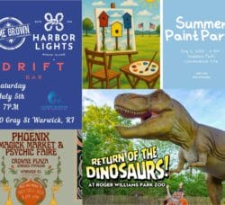 [Credit: WP Composite] This week’s Warwick Weekend Events include live music, a summer painting party, a magic faire, and dinos.