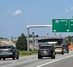 [CREDIT: RIDOT] The Rhode Island Department of Transportation opened a new Rte. 37 ramp from the east to Rte. 295N on Monday, part of Phase 2 of a highway upgrade project.