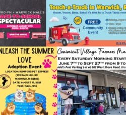 [Credit: WP Composite] This week’s Warwick Weekend Events include two dog adoption opportunities, a Touch-a-Truck event, a Back-to-School Spectacular, and a fun children’s concert.