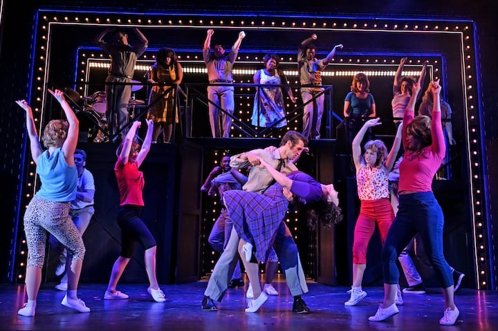 [CREDIT: Mark Turek] The ensemble performs a variety of hits in TBTS's Heartbreak Hotel.