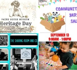 [Credit: WP Composite] This week’s Coventry Community Events in Coventry, RI include Heritage Day at Paine House Museum, a community yard sale, pumpkin painting, and several live music opportunities.