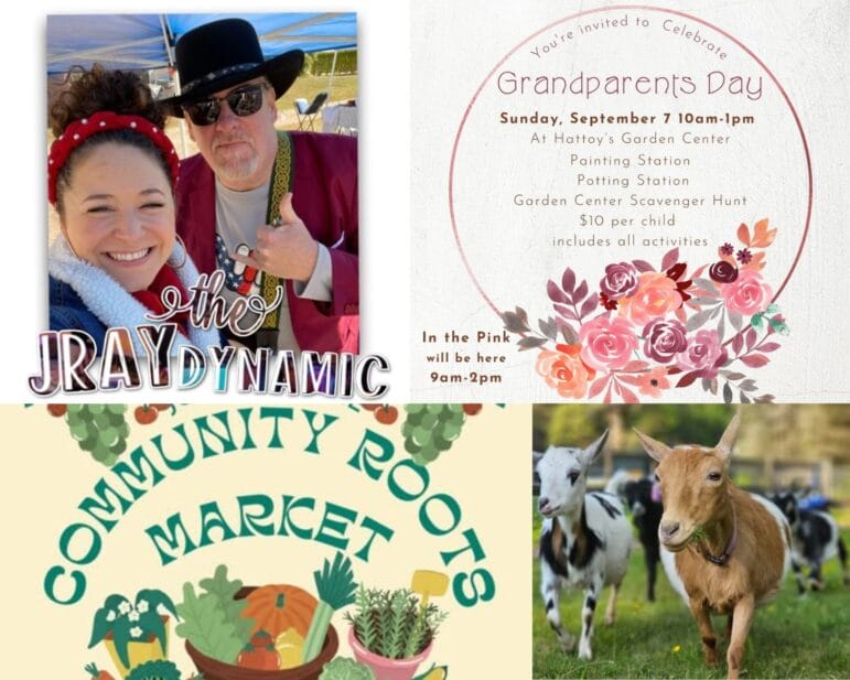 [Credit: WP Composite] This week’s Coventry Community Events in Coventry, RI include a grandparent’s day event at Hattoy’s Nursery and a live music opportunity, along with the usual farmers market and goat events.