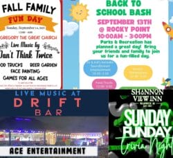 [Credit: WP Composite] This week’s Warwick Weekend Events include Fall Family Fun Day, a Back to School Bash at Rocky Point, trivia night, and Decade Night at Drift Bar.