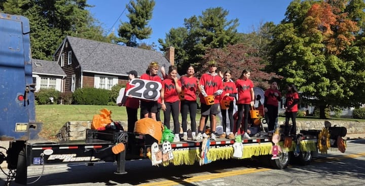 [CREDIT: Mary Carlos] The CHS Class of 2028 rides with the CHS Homecoming parade Oct. 4, 2025