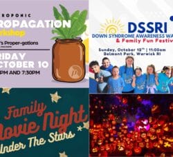 [Credit: WP Composite] This week’s Warwick Weekend Events include a family movie night, a Down syndrome awareness event, an event at Proclamation Ale, and the continuance of the Jack-O-Lantern Spectacular.